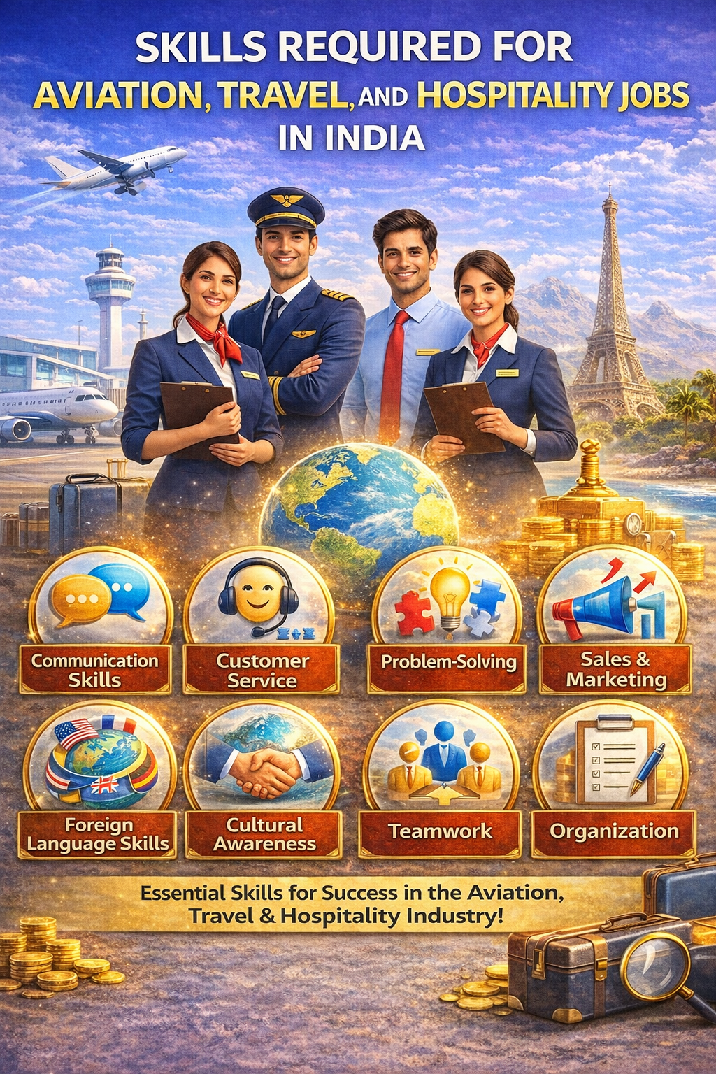 Skills Required for Aviation, Travel, and Hospitality Jobs in India